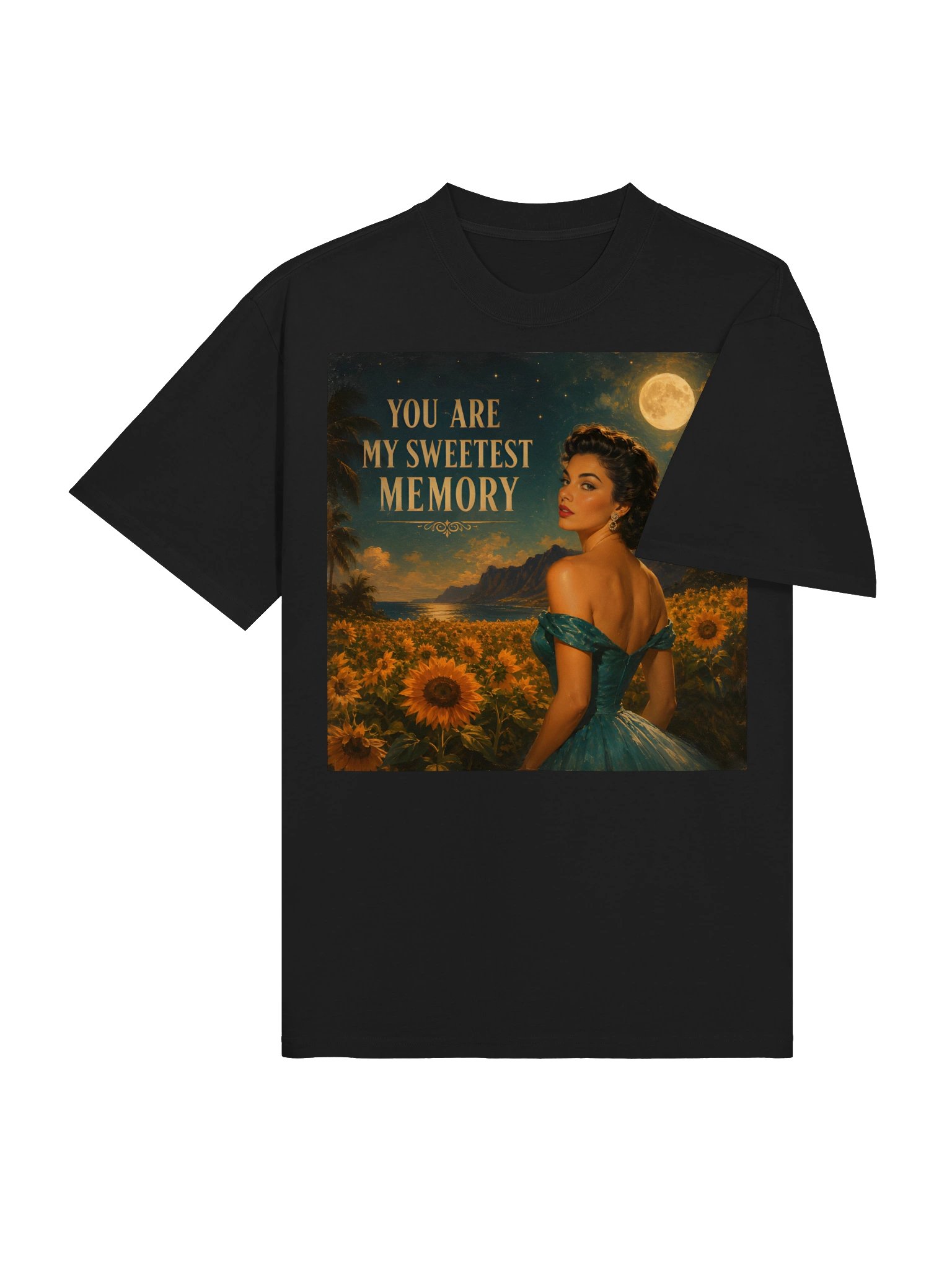 You Are My Sweetest Memory - Black Oversized Faded Tee product image (4)