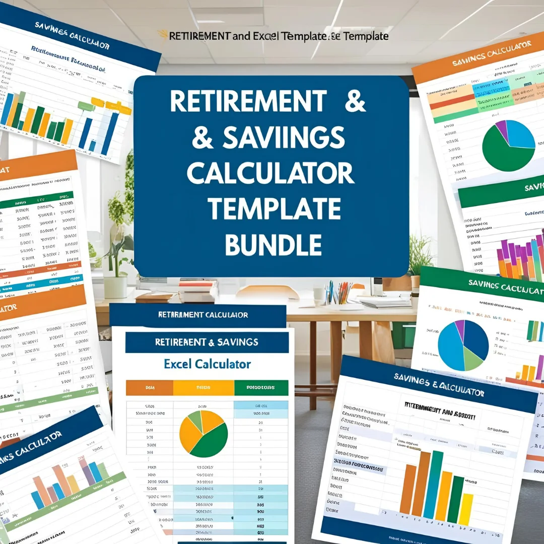 Retirement And Savings Calculator Excel Template Bundle product image (2)