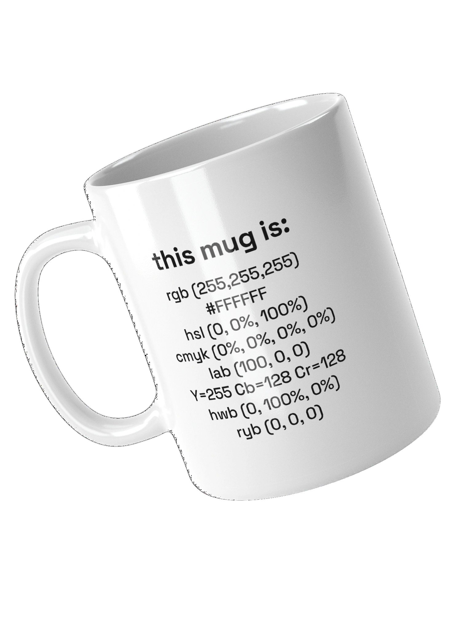 #FFFFFF Mug product image (5)