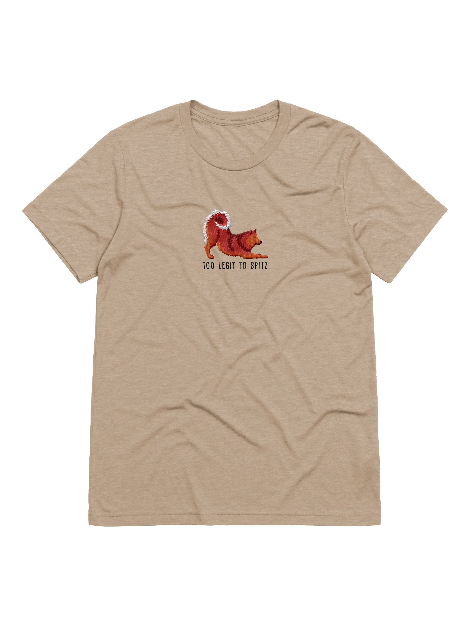 Too Legit to Spitz T-Shirt(Embroidered) of a Finnish Spitz(Red) product image (13)