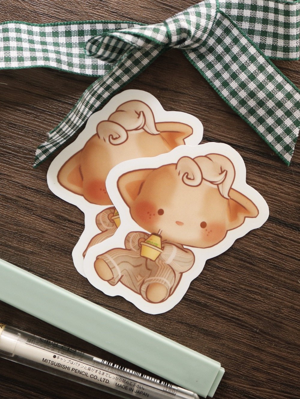 Misto Sips Banana Milk Vinyl Sticker - Kawaii Waterproof Decal product image (1)