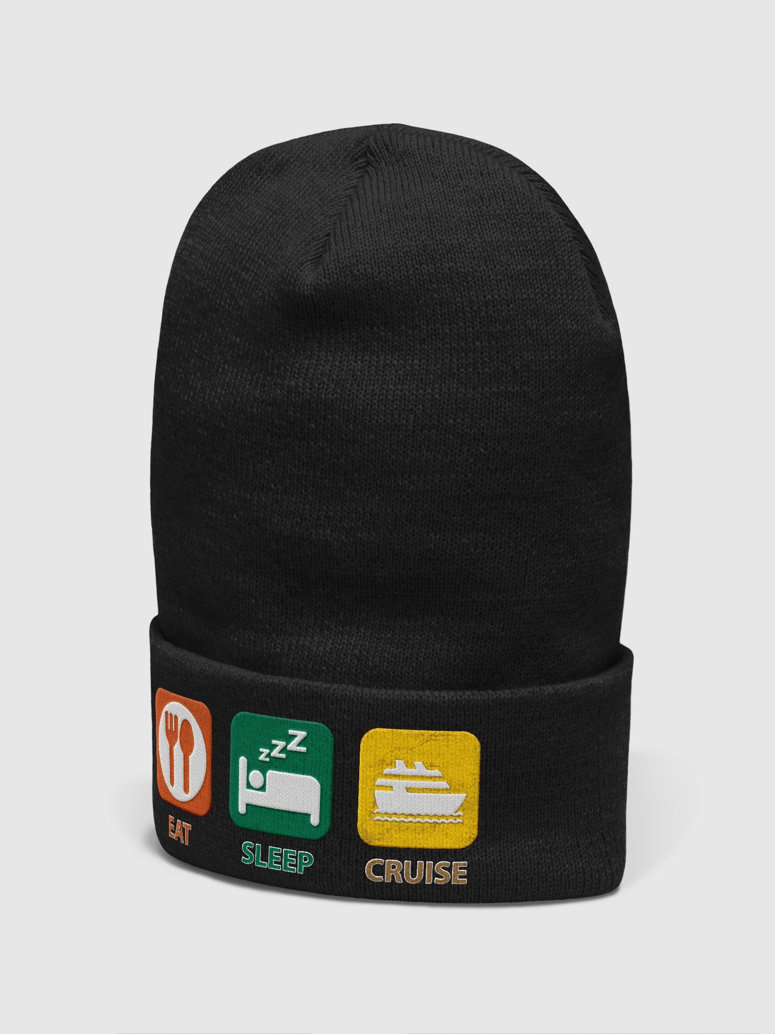Eat Sleep Cruise Embroidered Cuffed Beanie product image (6)