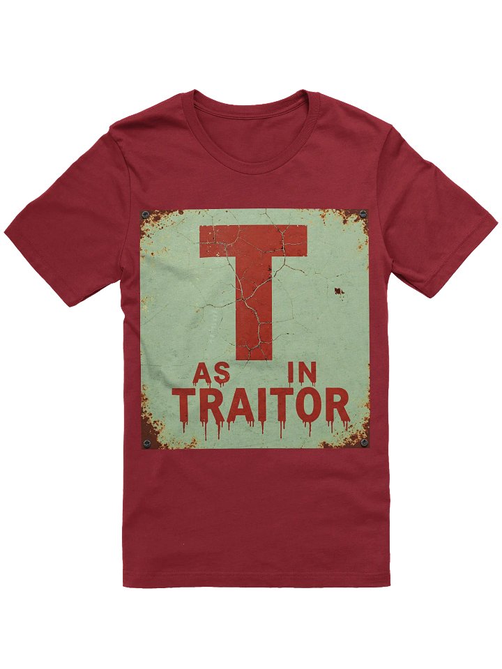 T as in traitor super soft t-shirt by dark alphabet product image (1)