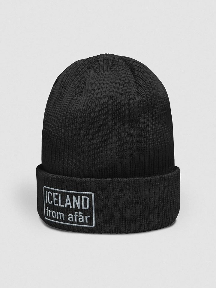 Iceland from afar. Organic Cotton Ribbed Beanie product image (2)