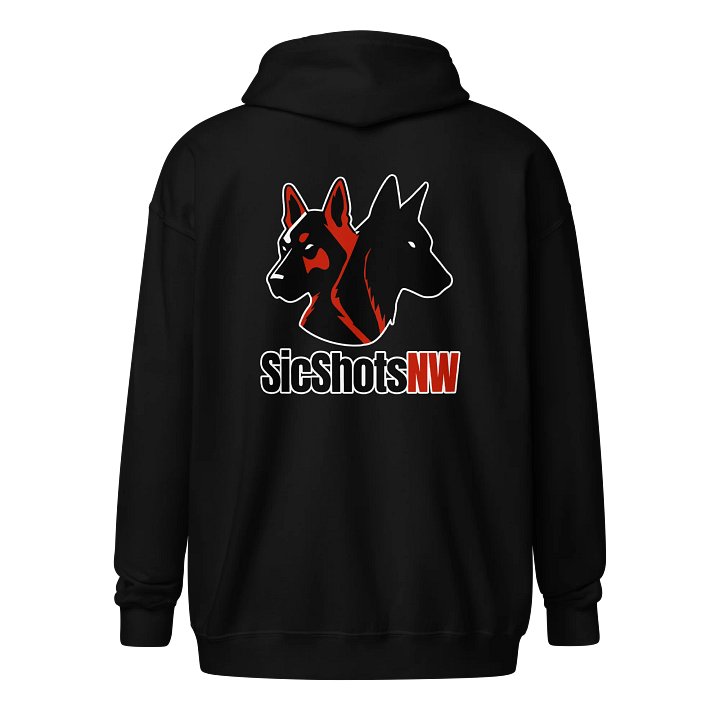 Logo Zip Hoodie Red & Black product image (4)