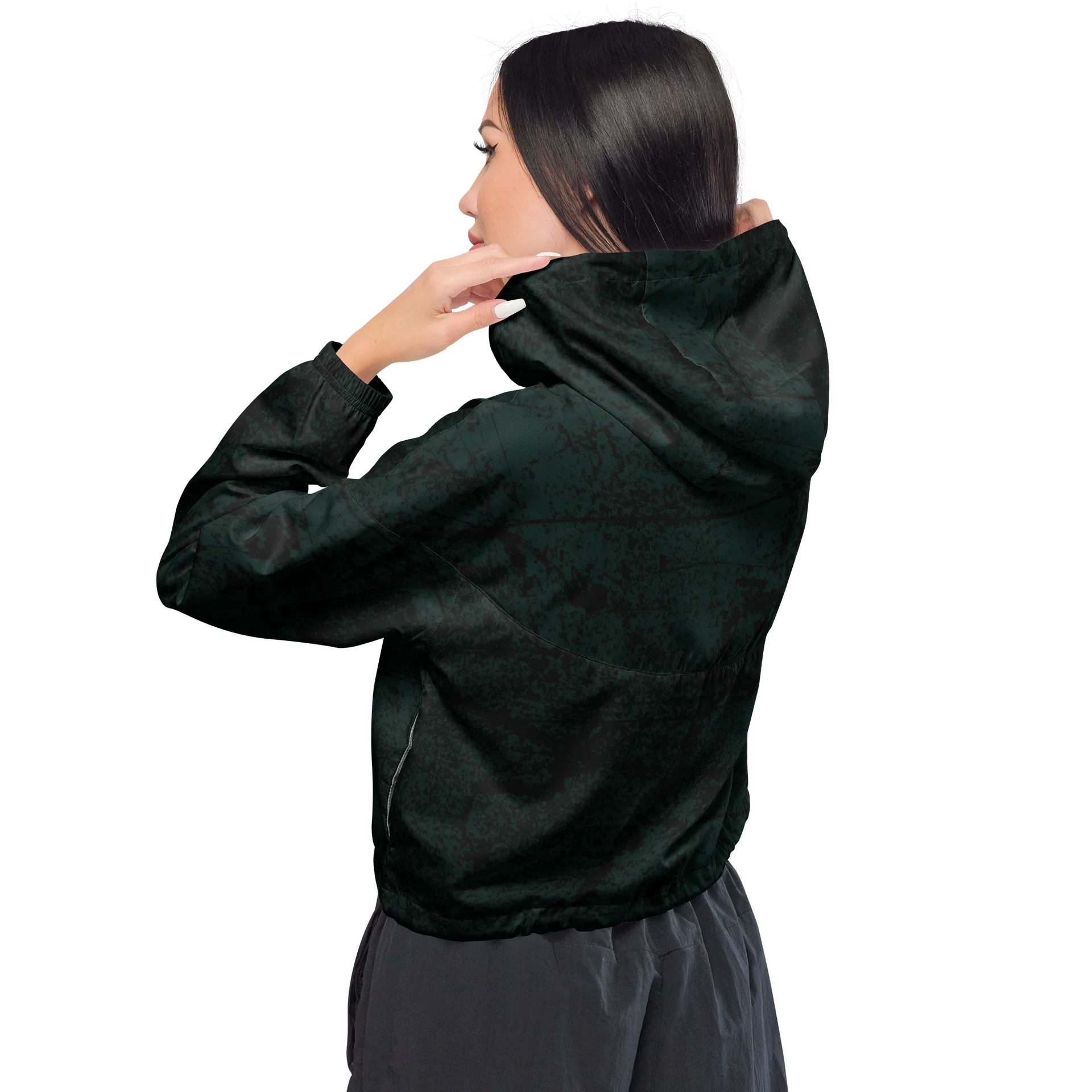 Midnight Shadow Women’s Cropped Windbreaker product image (3)