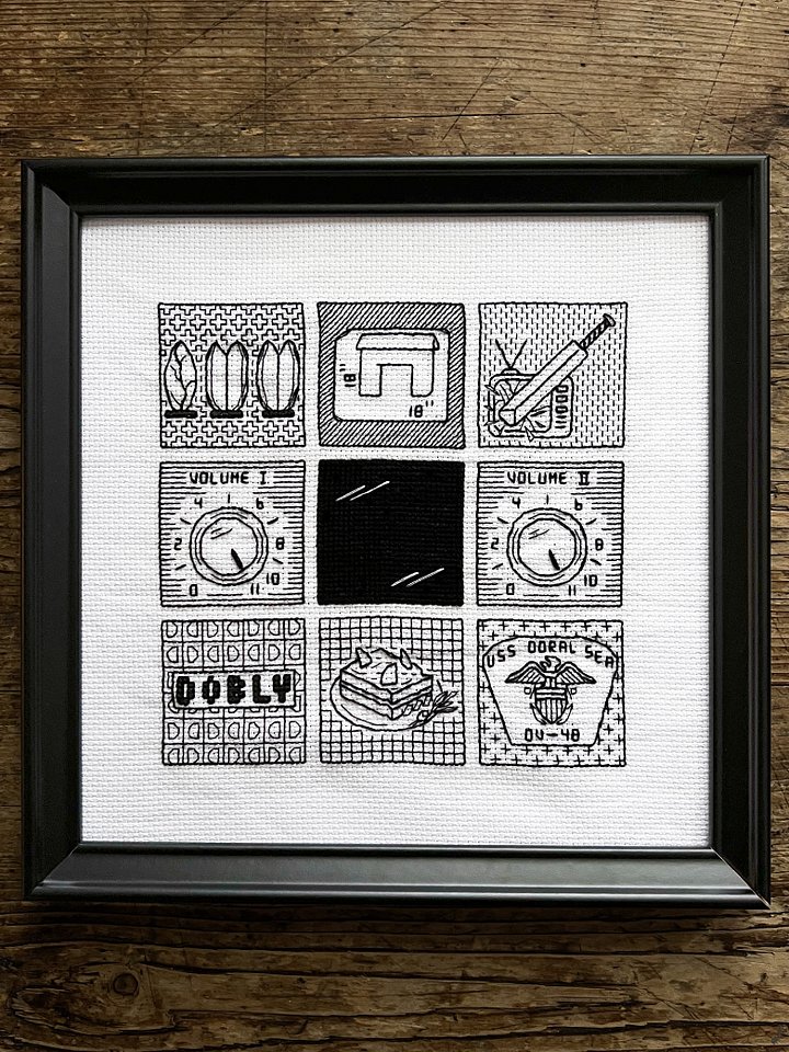 Lumbar Puncture • Blackwork Cross Stitch Pattern • PDF Digital Download product image (2)