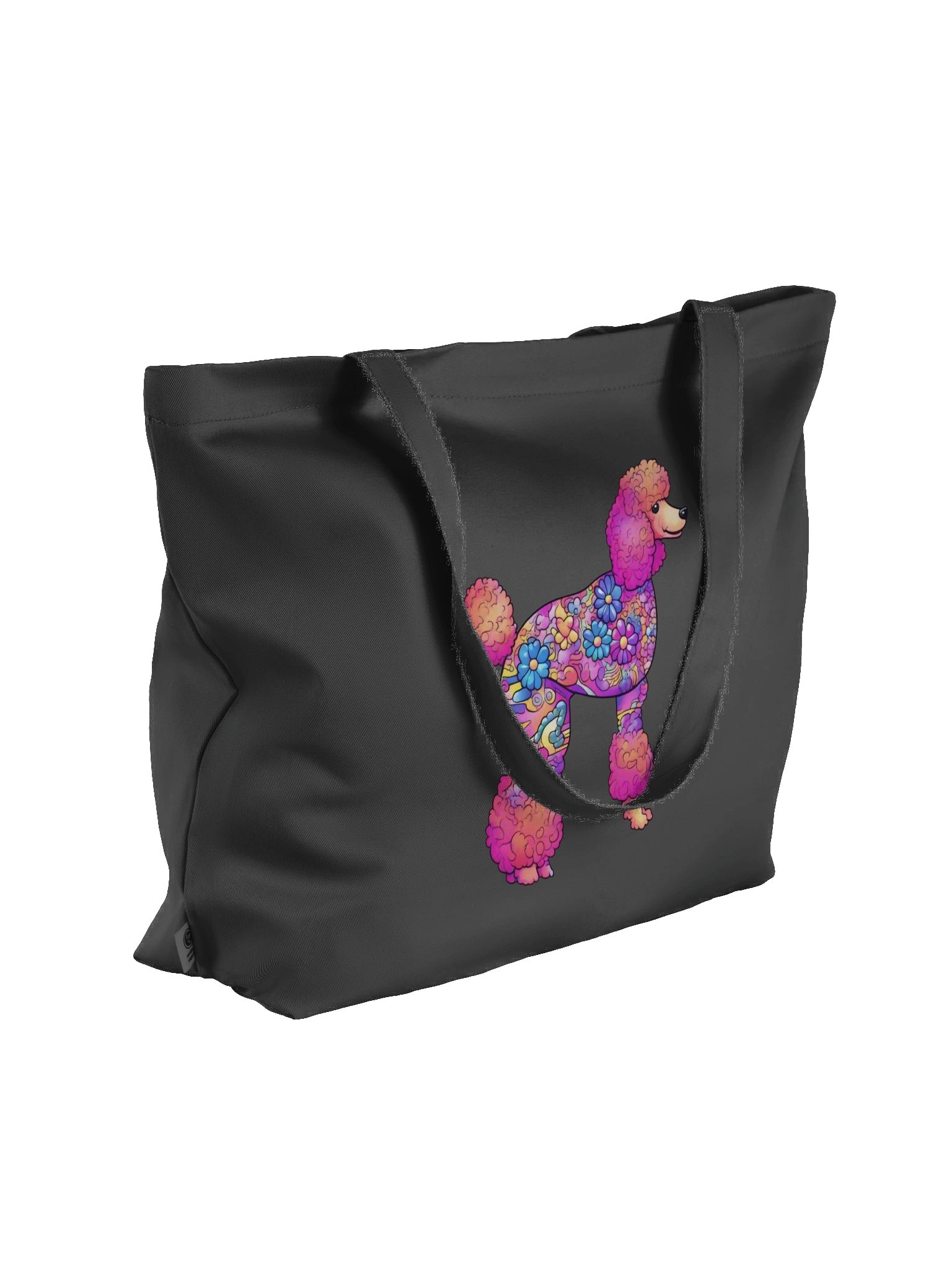 Flower Power Poodle #1 -Eco-conscious Organic Cotton Tote product image (5)