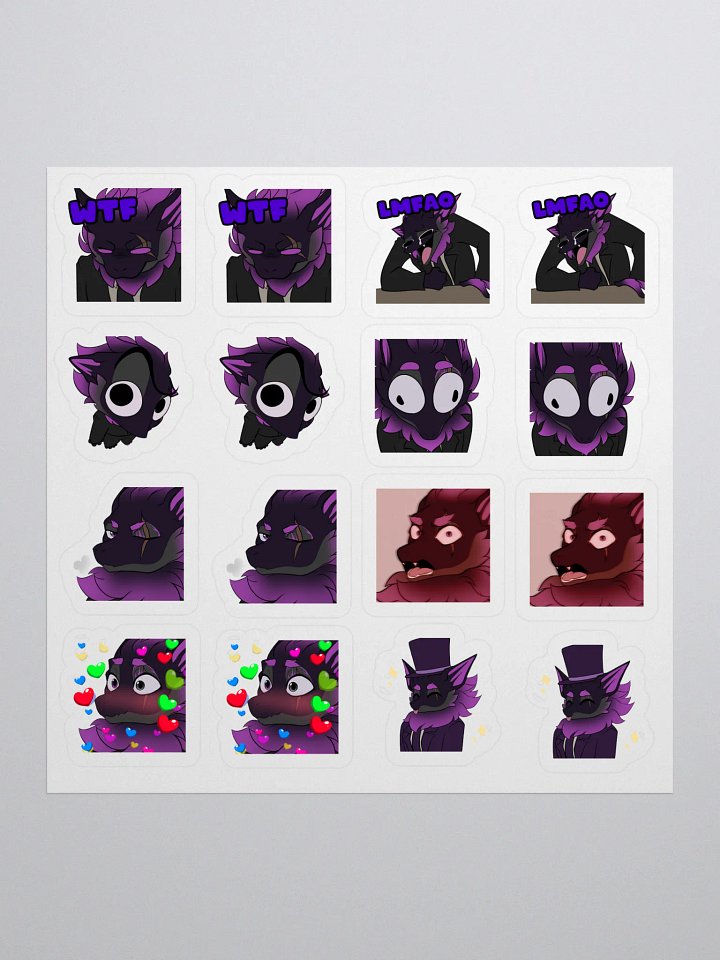 "The Wolf" Nardoragon Emote Sticker Sheet! product image (1)