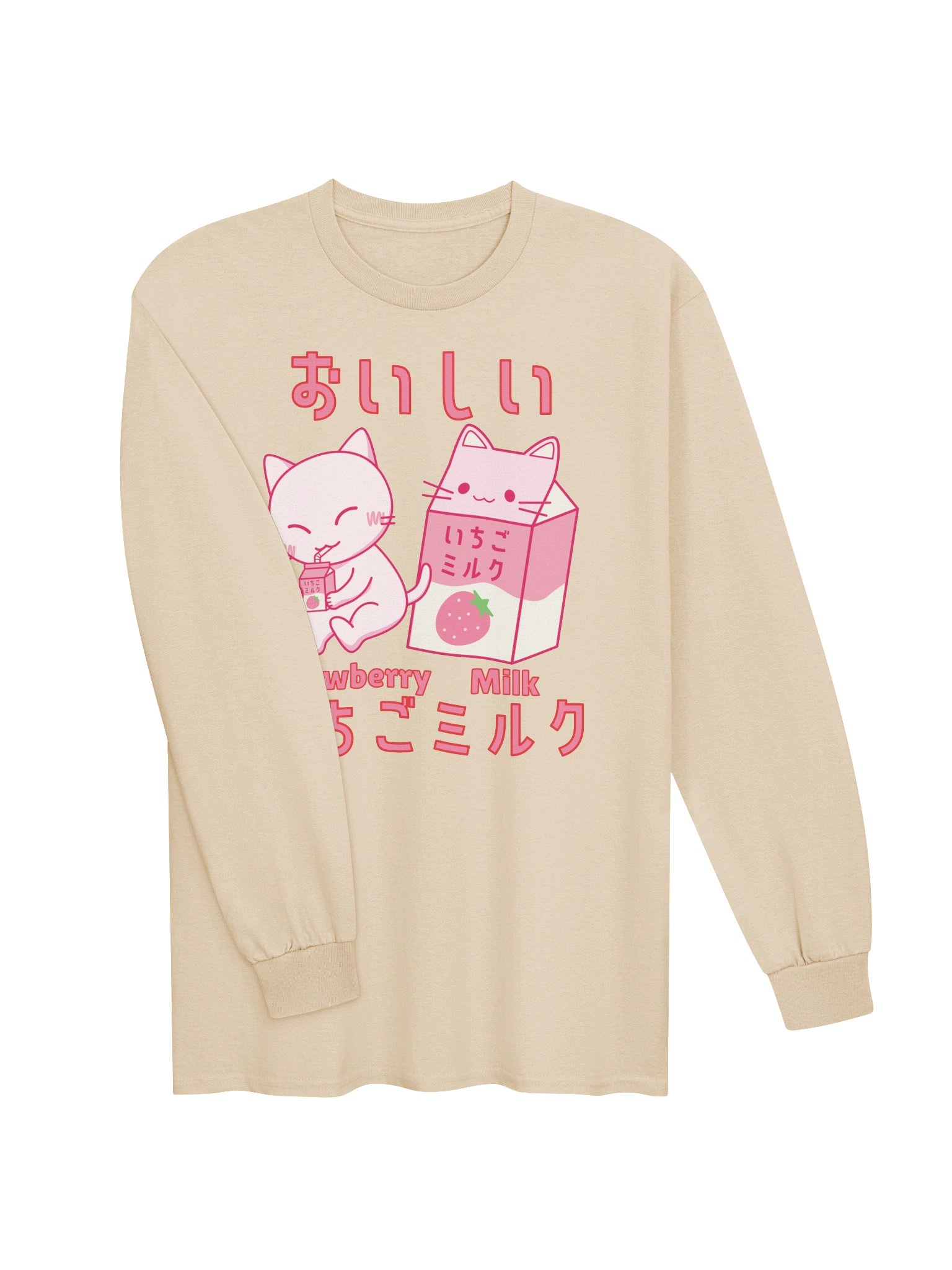 Strawberry Milk Cat - Unisex Adult Long Sleeve T-shirt product image (2)