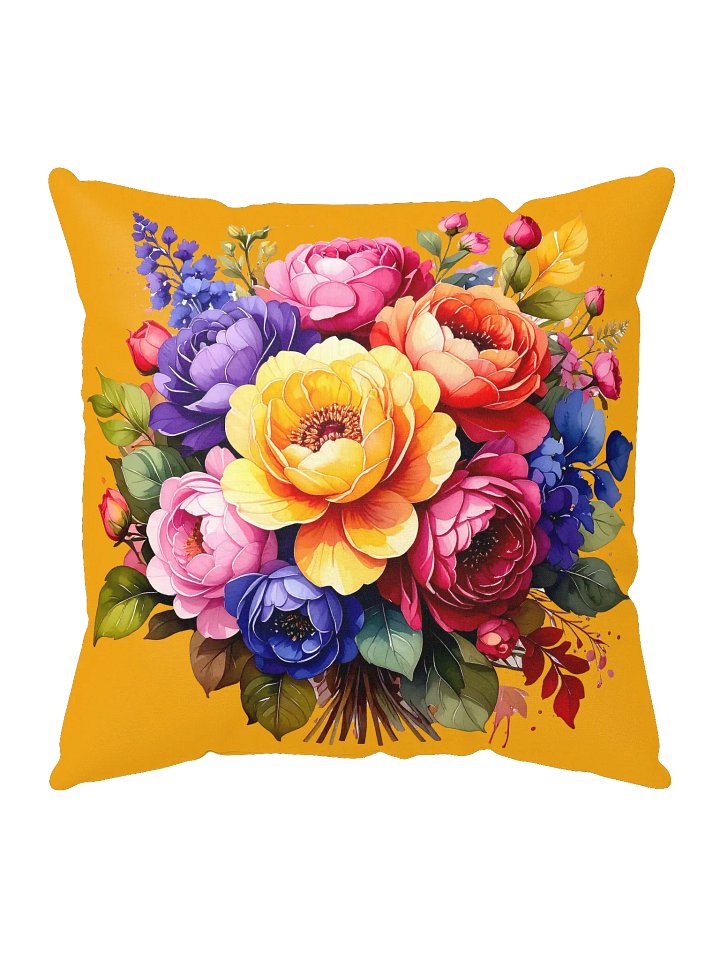 Columbia Road Market Floral All-Over Print Pillow (Orange) product image (1)