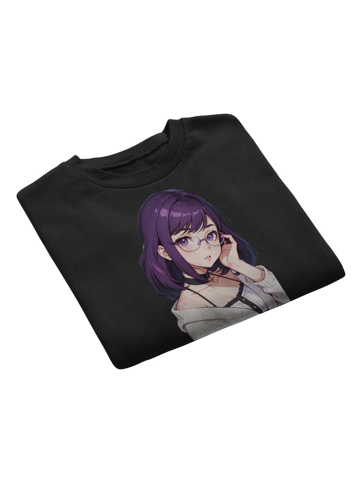 (Purple WAIFU) K Crop Sweatshirt product image (7)