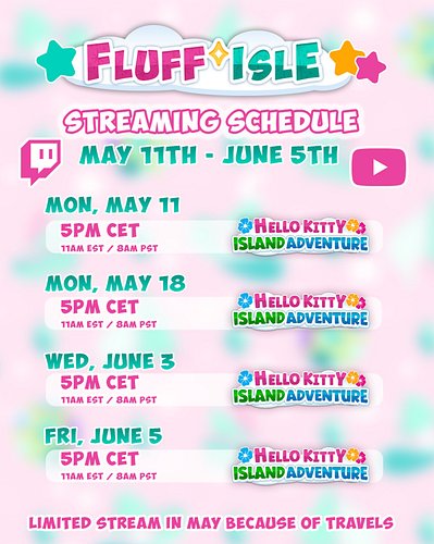 Streaming schedule for the upcoming month!

I will be traveling. So my ability to stream games will be limited. But I will ta...