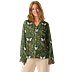 Bees and Foliage Ladies Long Sleeve Pajama Top