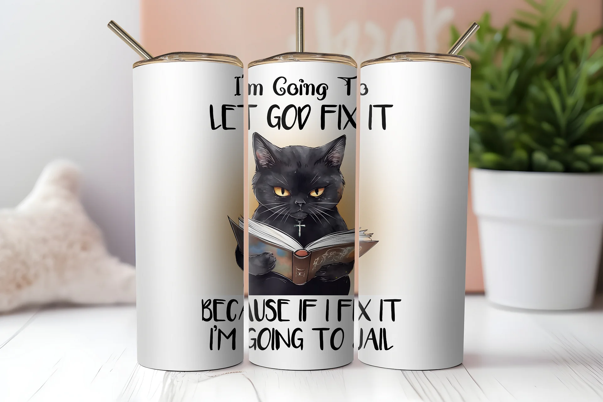 Divine Feline Stainless Steel Tumbler product image (2)