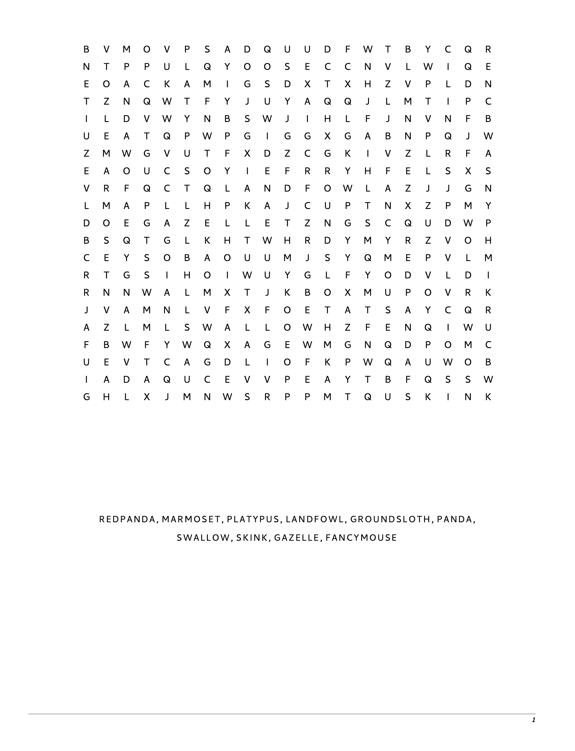 Animal Word Search: 43 Puzzles & Solutions - Printable E-Book PDF product image (3)