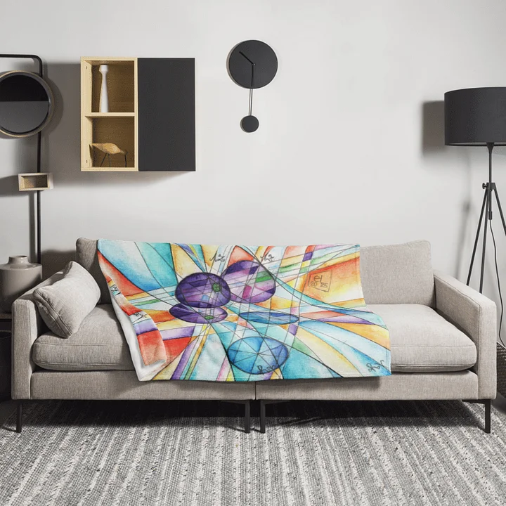 Circles to Circles #3 - Stereographic Projection Mathematical Art Blanket product image (1)