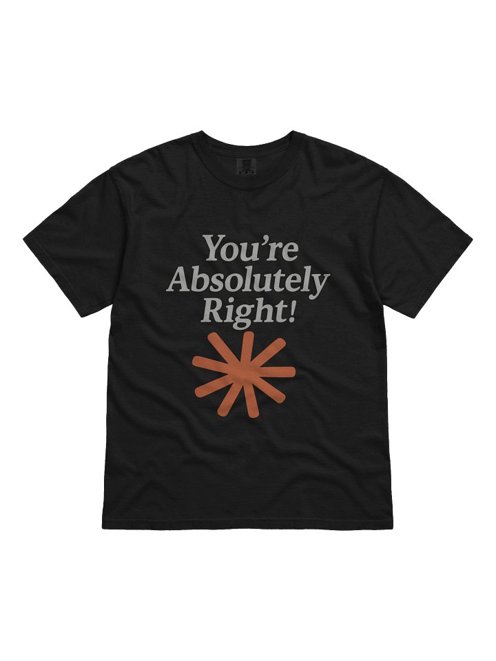 “You’re Absolutely Right!” - AI Inside-Joke Unisex Tee | Dev & Data Nerd Gift product image (1)