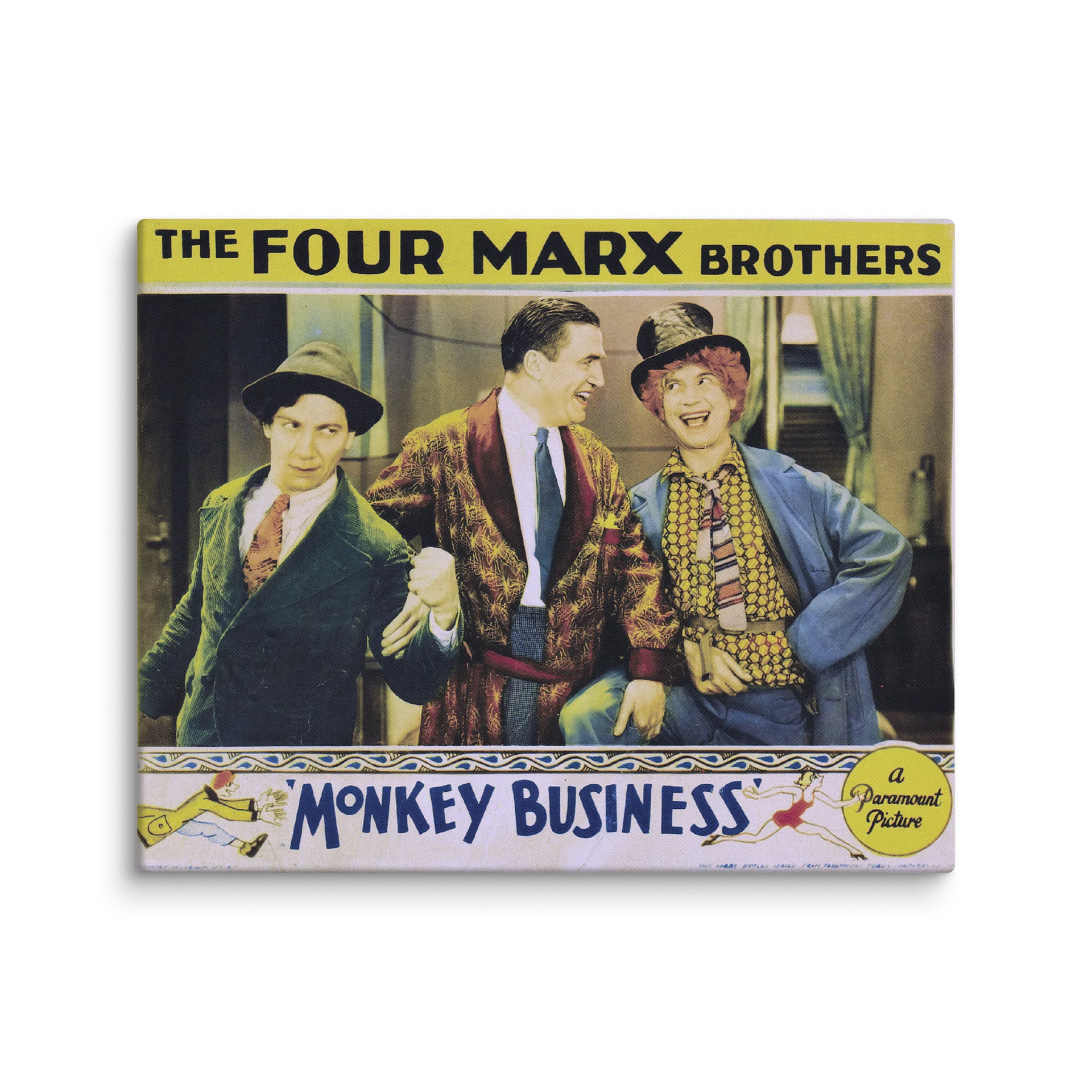 Monkey Business (1931) – The Marx Brothers Vintage Movie Lobby Card **CANVAS** Print | 16" × 20" product image (1)