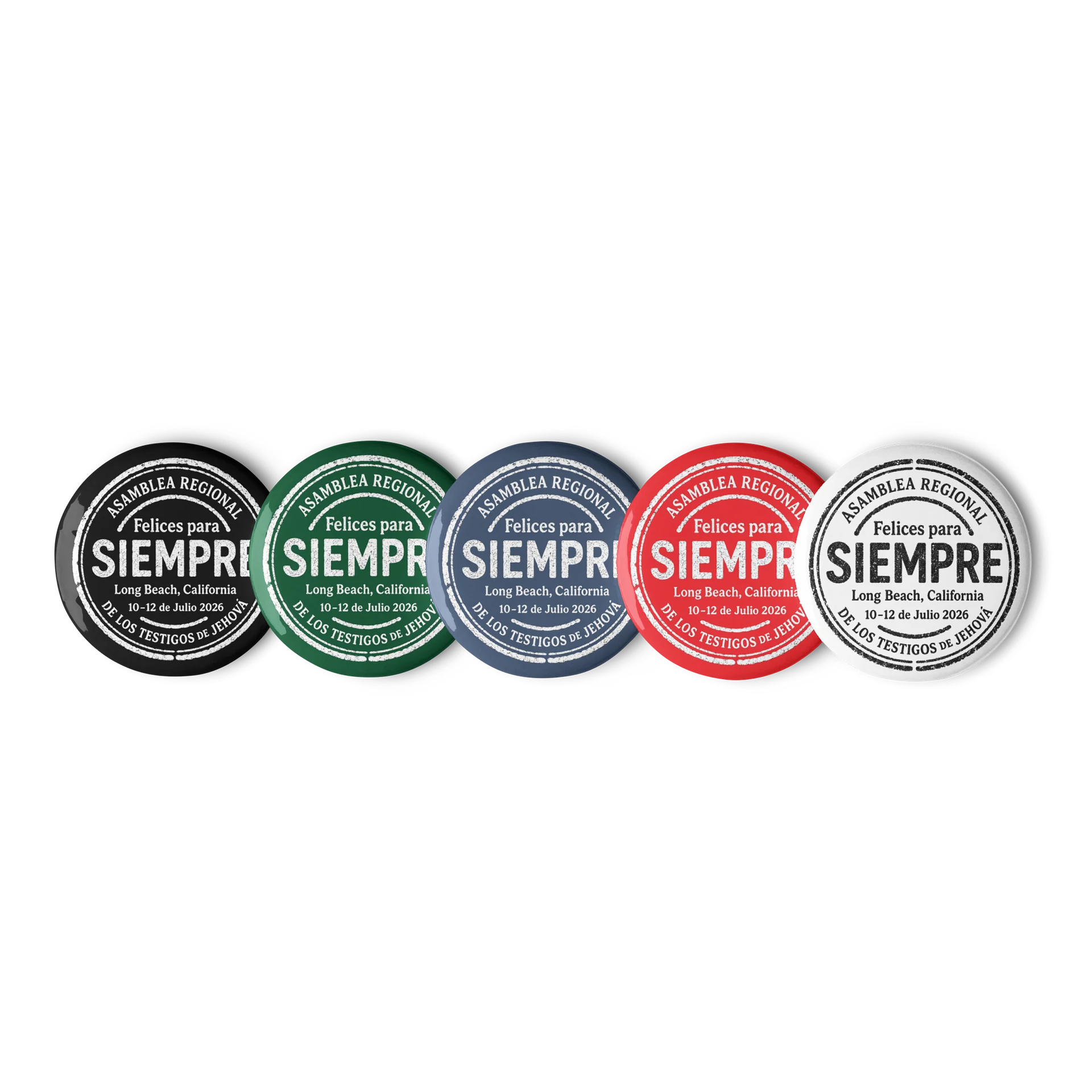 Siempre Felices Long Beach CA Pin Button Set product image (2)
