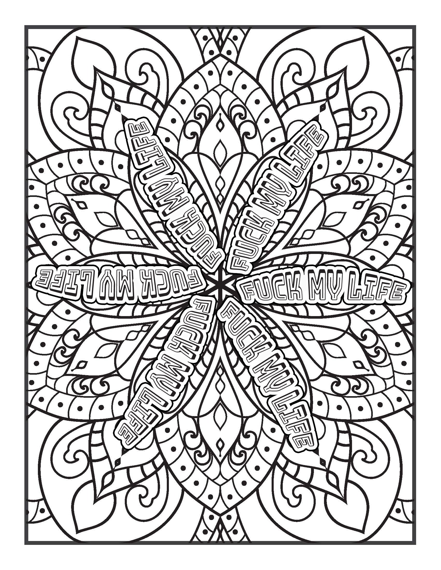 Art & Expletives, The Angry Swears Version- Swear Word Coloring Book for Adults | Printable | Cuss Words | Sweary Phrases | Curse Words product image (2)