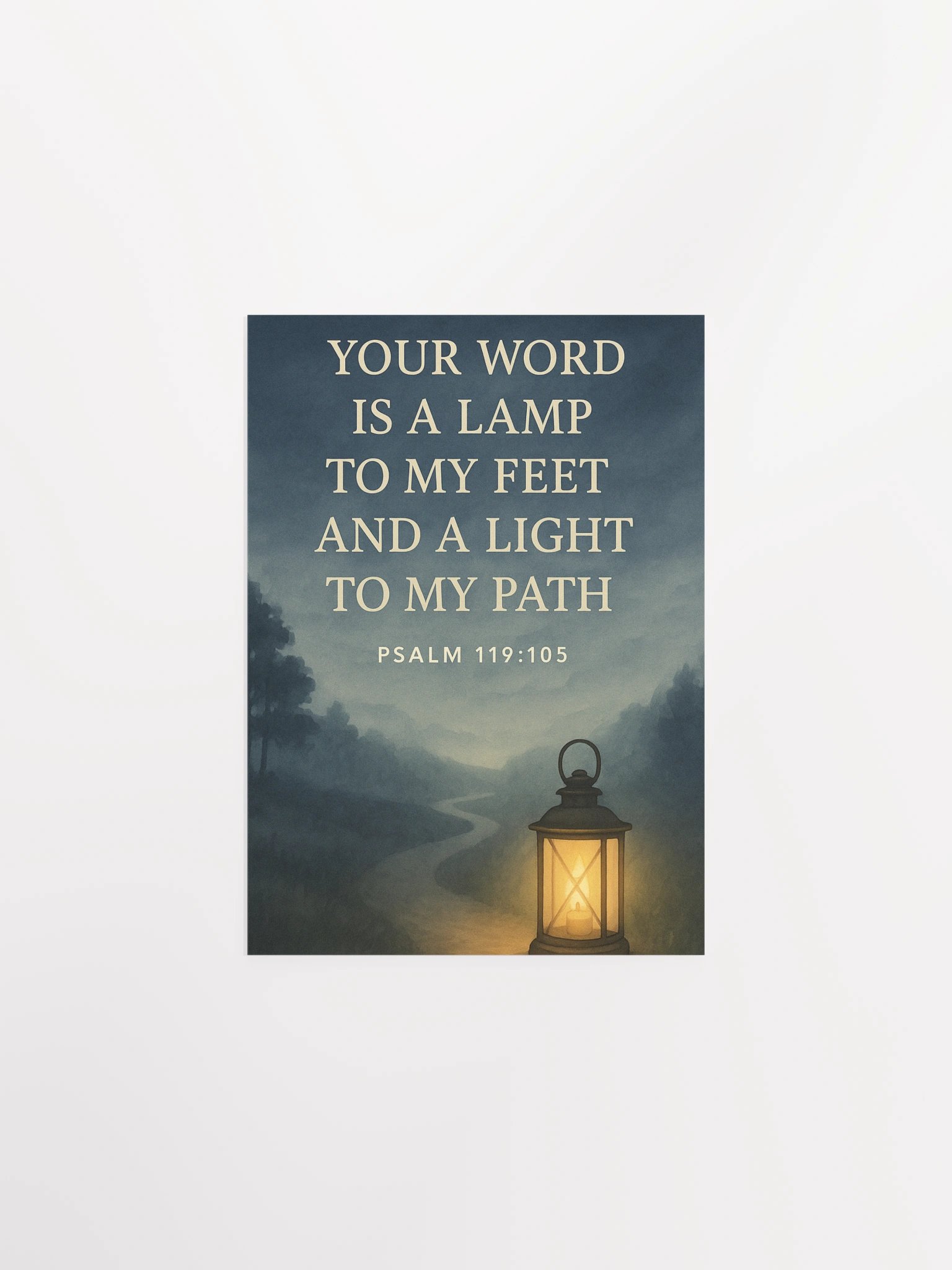 Psalm 119:105 Christian Poster – Your Word Is a Lamp to My Feet and a Light to My Path product image (2)