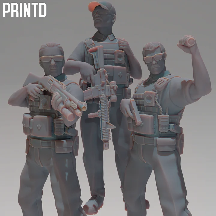 American Law Enforcement Officers - Modern Warfare Wargame Resin Models Zona Alpha product image (1)