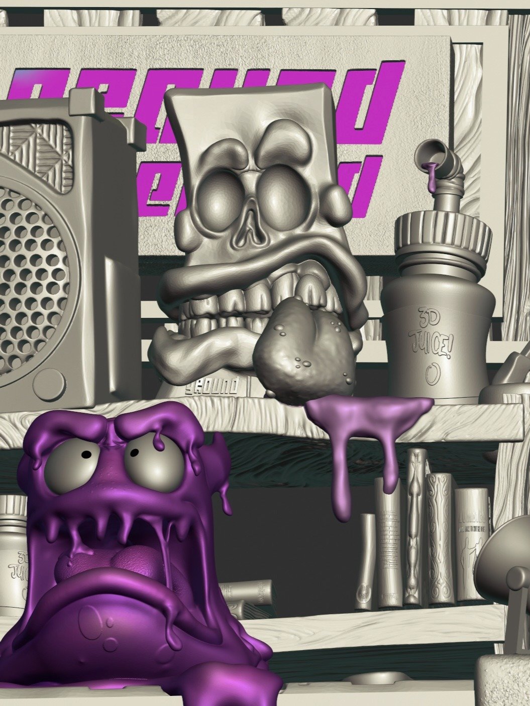 Zombie Printer Diorama - STL product image (5)
