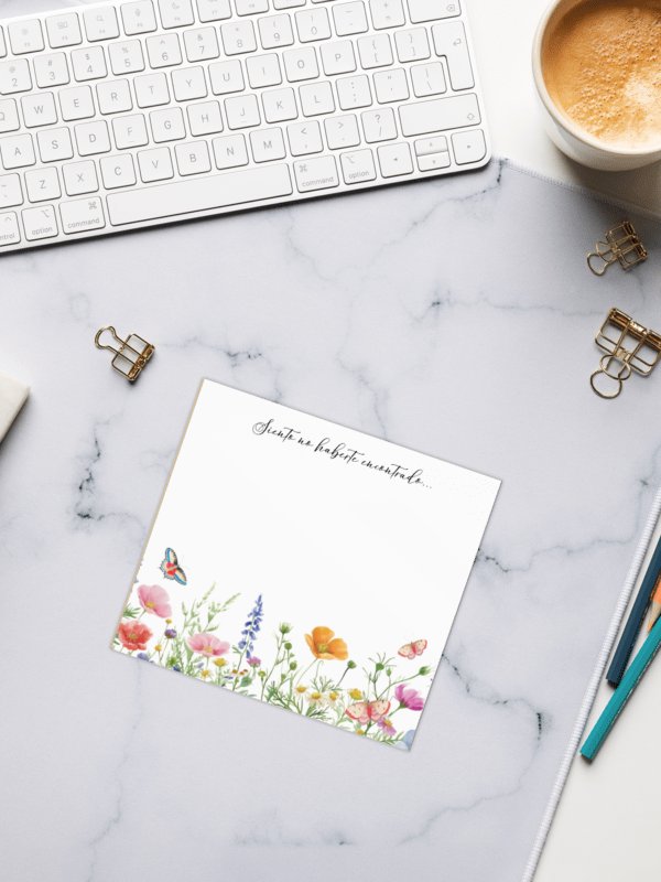 'Siento No Haberte Encontrado' Floral Butterflies Notepad product image (2)
