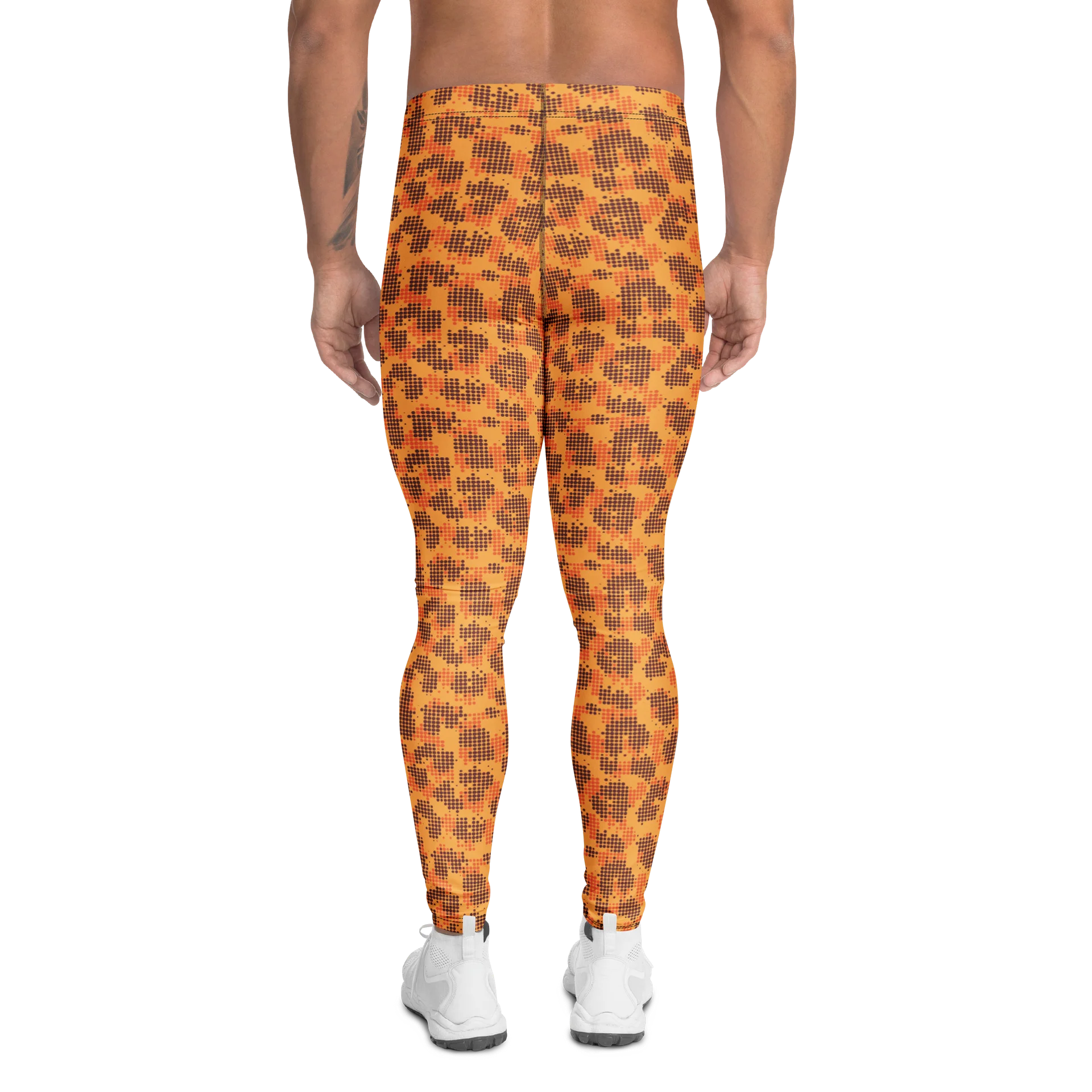 Comfortable Men's Leggings with Bold Pixel Leopard Print product image (2)