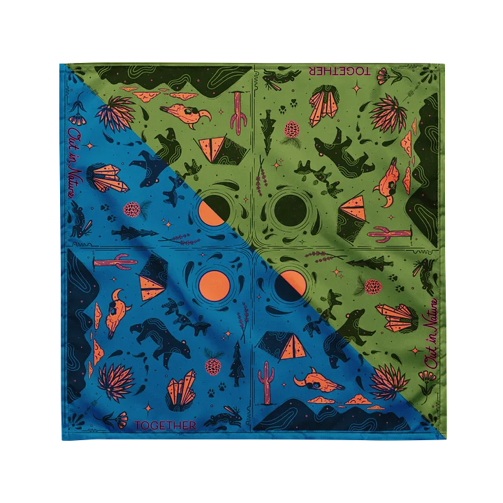 Out in Nature Bandana V2 — Symmetrical Desert Print product image (1)