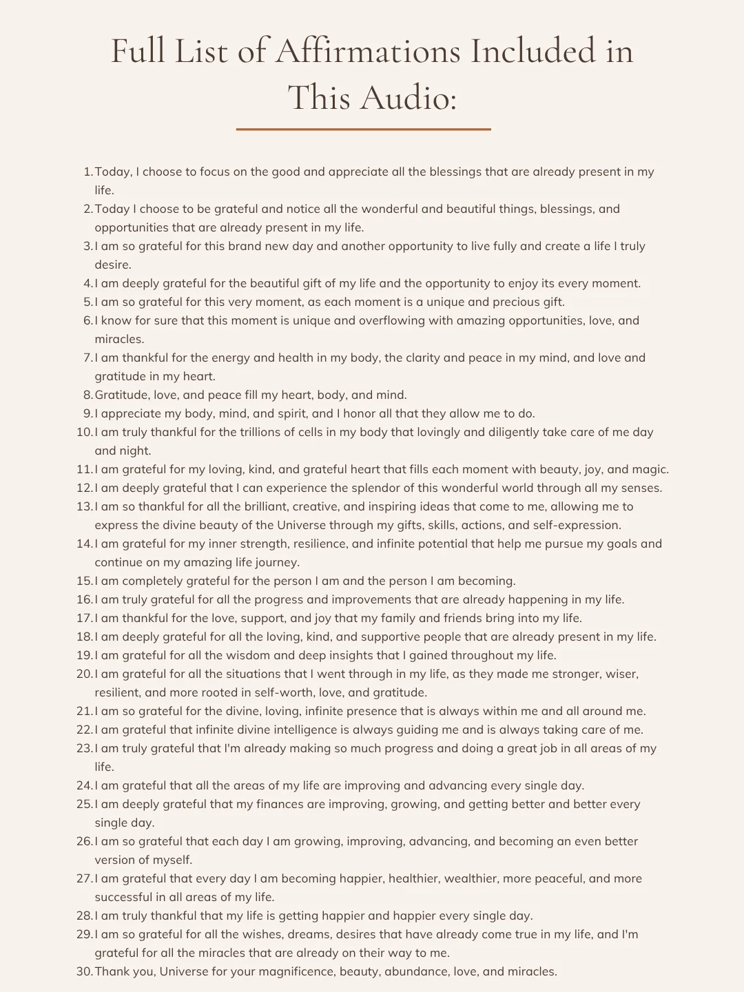 I Am Grateful Affirmations — Start Your Day with Gratitude | MP3 Download product image (3)