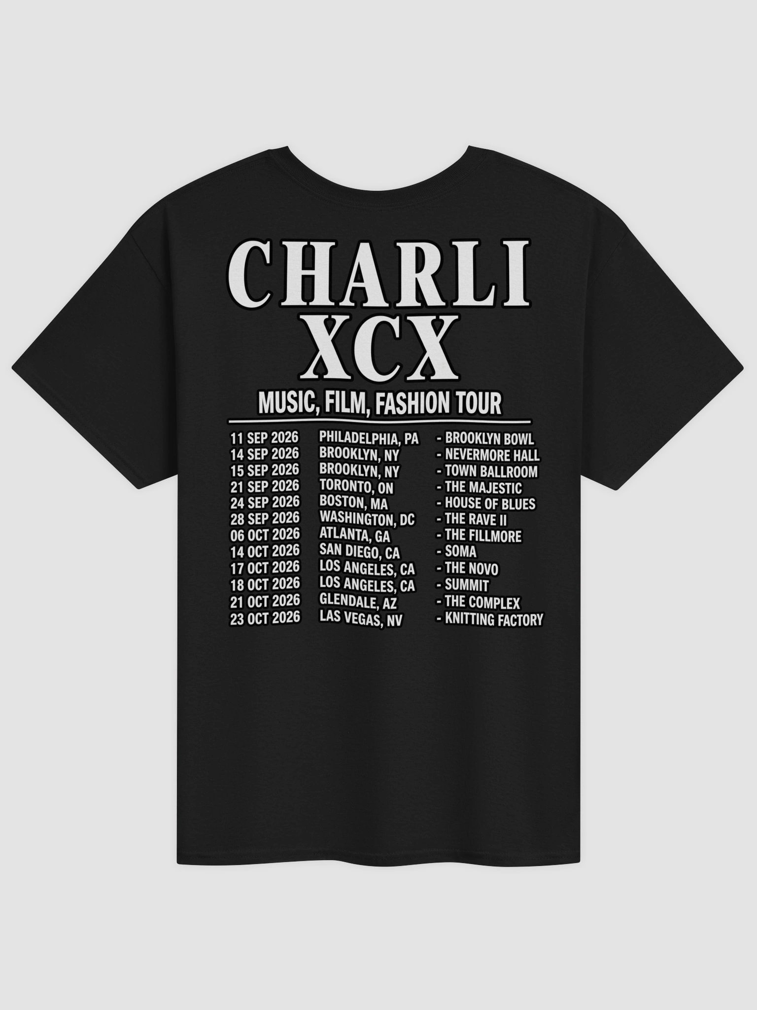 Charli XCX Tour Shirt 2026 Music Film Fashion Concert Graphic Tee product image (7)