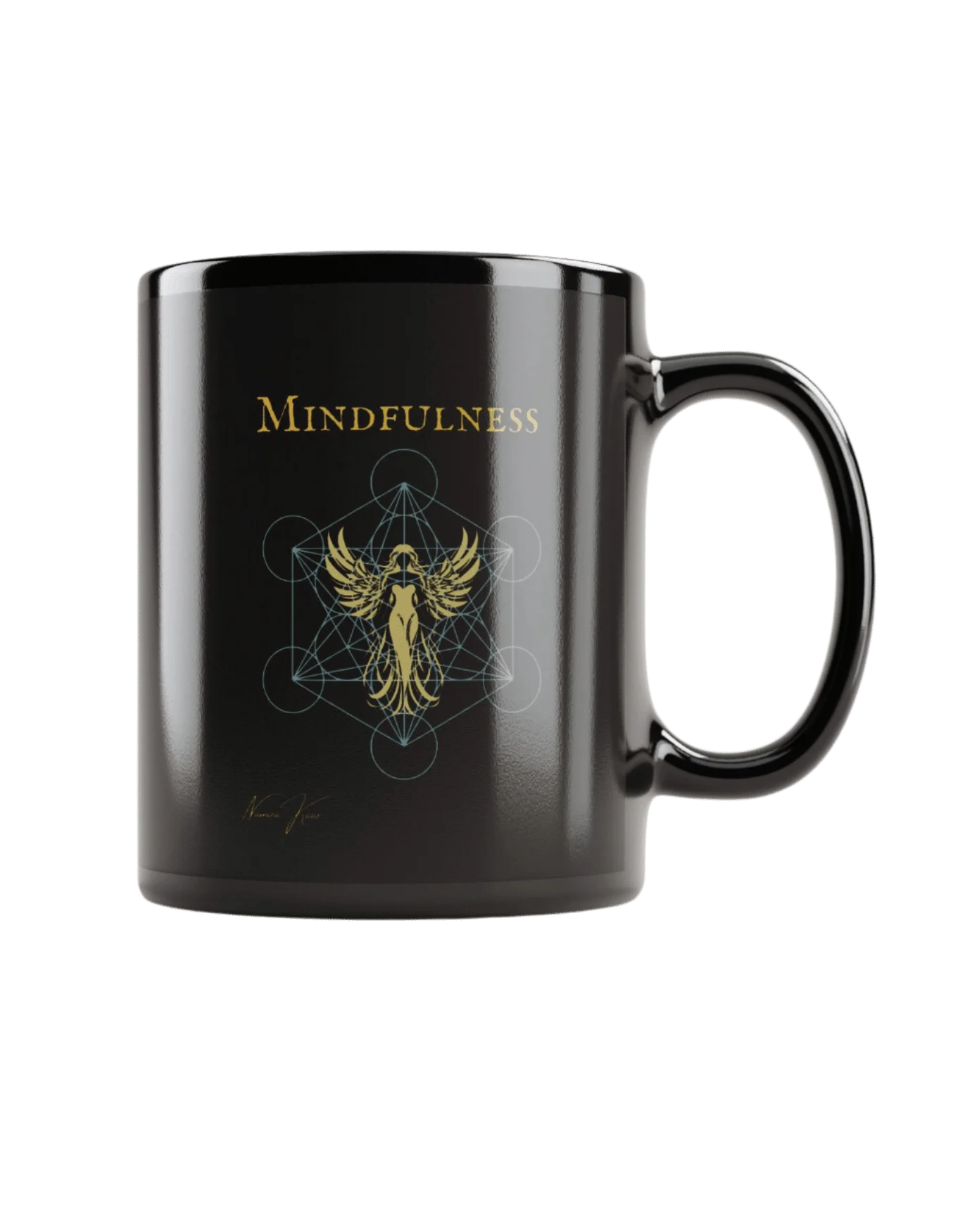 Metatron's Cube- Black Glossy Mug product image (1)