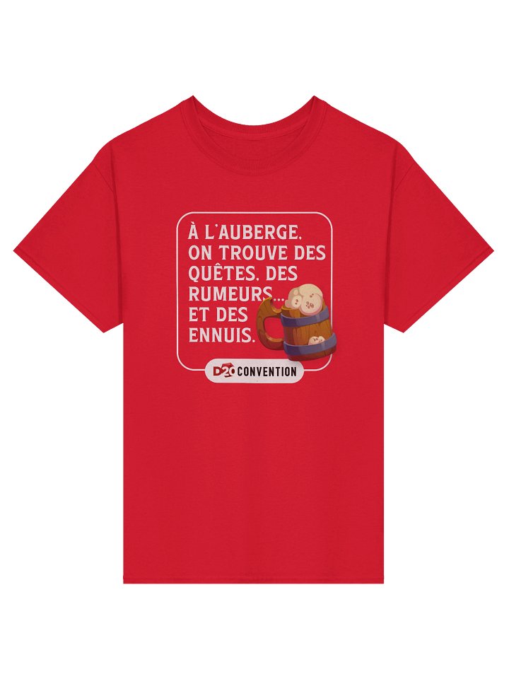 D20 - Auberge - T-shirt rouge product image (1)