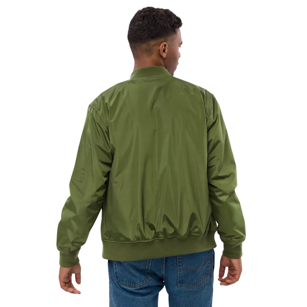 TDS Music Unisex Recycled Bomber Jacket - Black & Army Green, Sustainable Style product image (12)