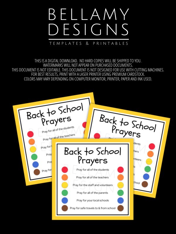 Back to School Prayers - Activity Gift Tags product image (8)