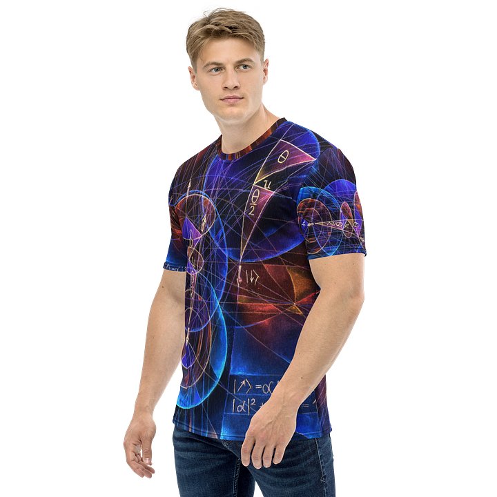 Spinning Projection - Quantum Physics Negative Art Men's Crew Neck T-Shirt product image (1)
