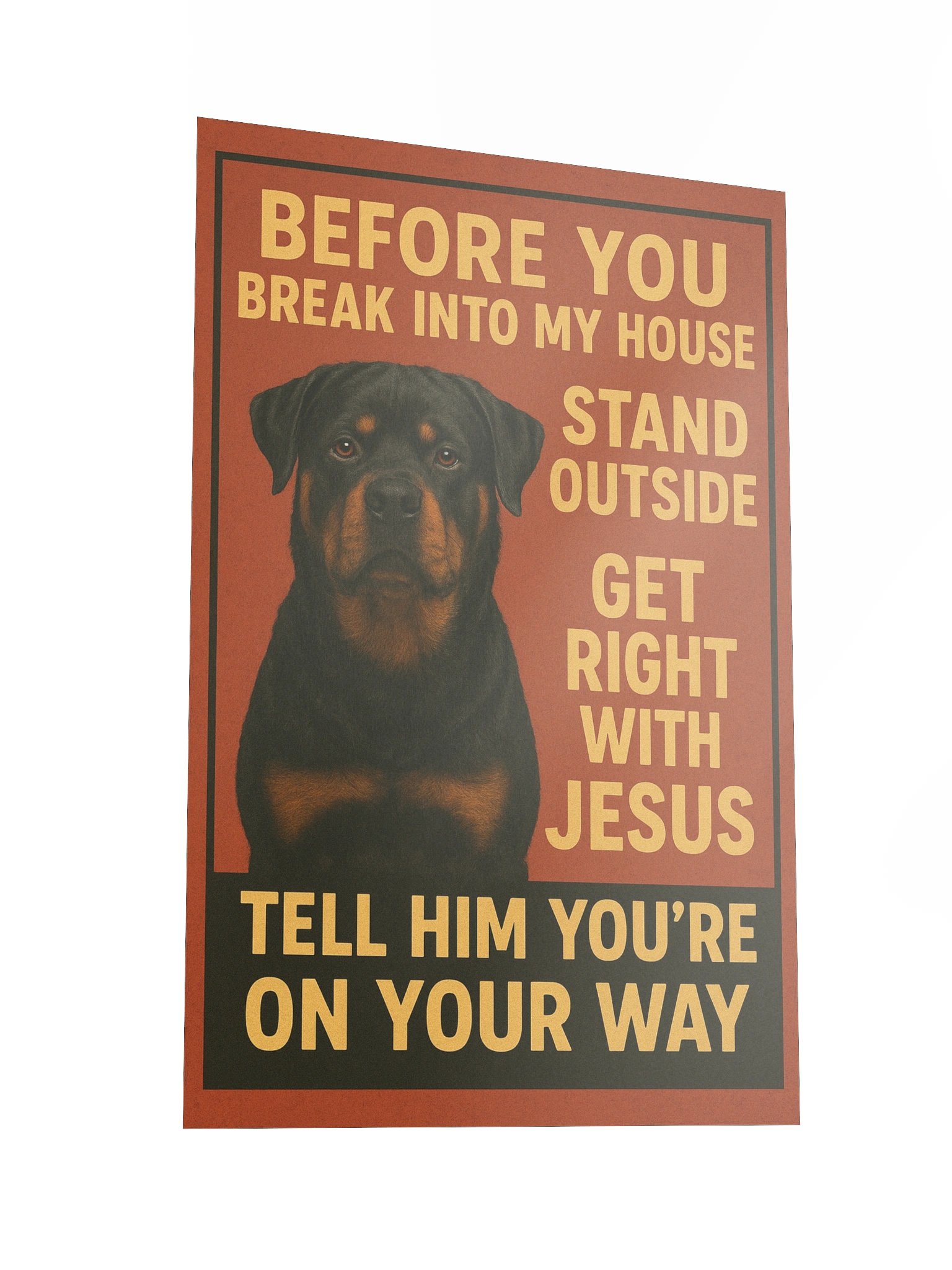 Rottweiler Get Right With Jesus - Poster product image (6)