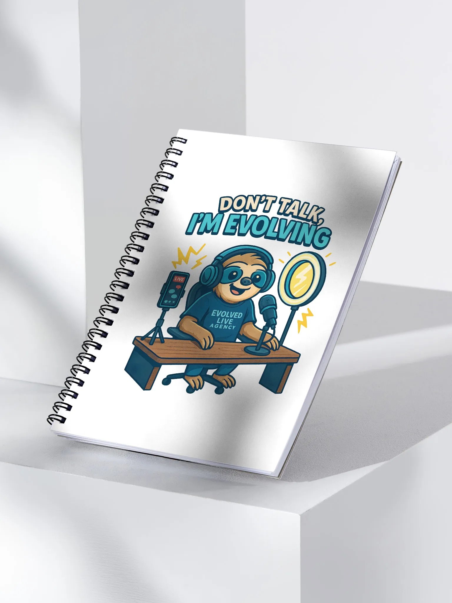 Evolving Sloth Spiral Notebook product image (3)