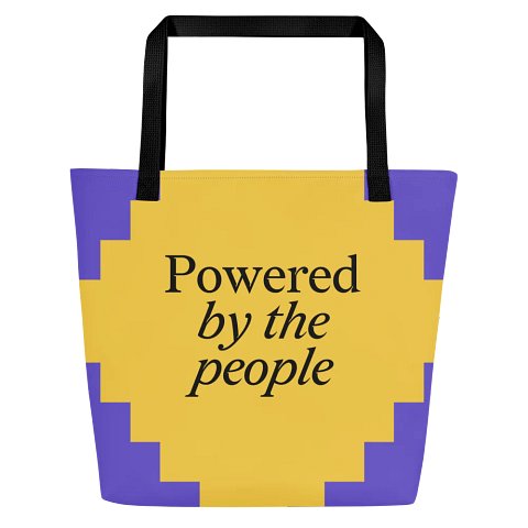 Powered by the People Tote (Purple/Yellow) product image (2)