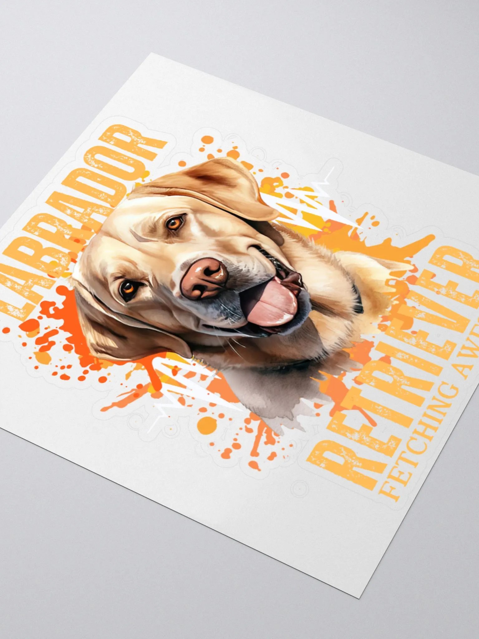 Labrador Retriever Fetching Awesome Stickers product image (5)