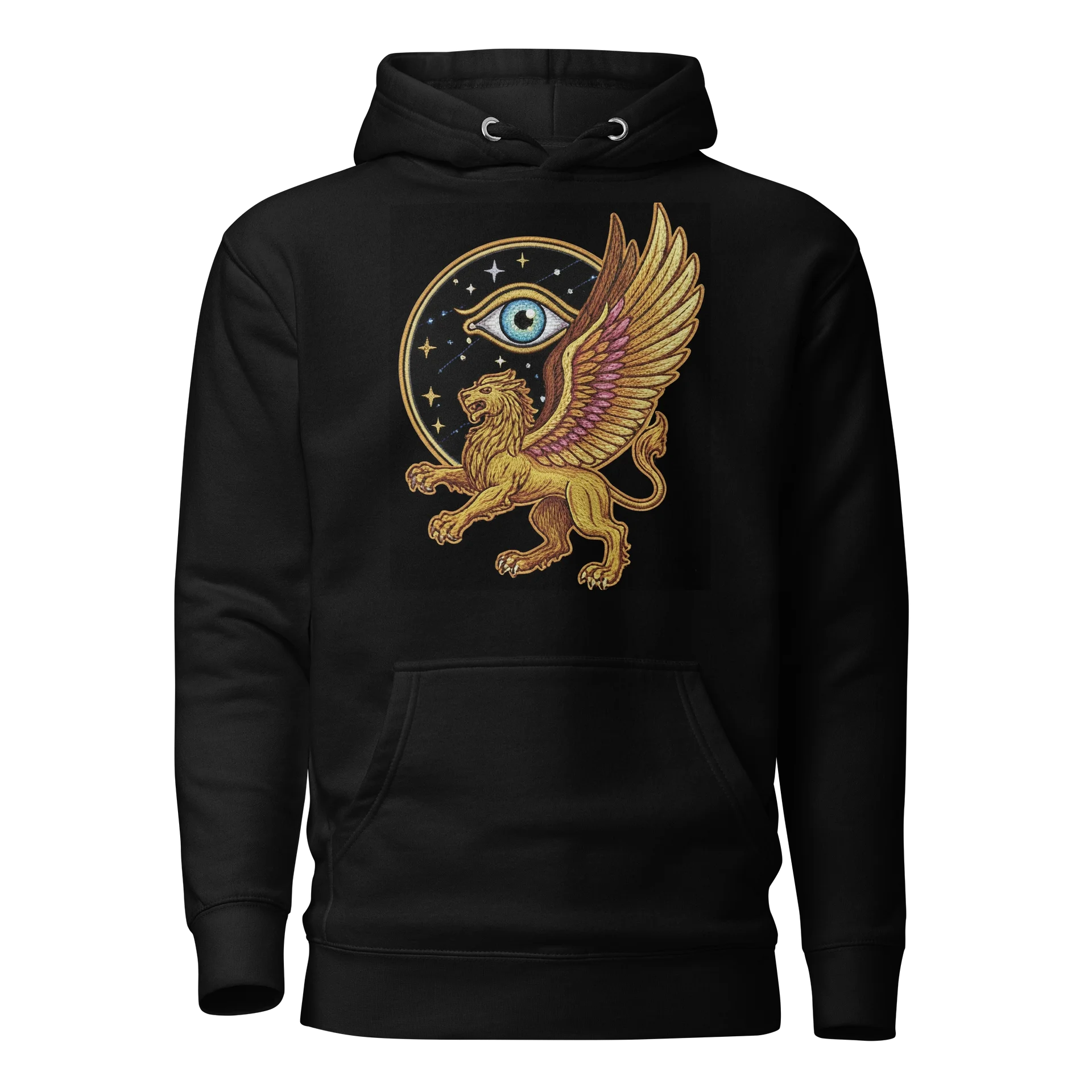 Mythical Griffin Embroidered Patch Hoodie product image (1)