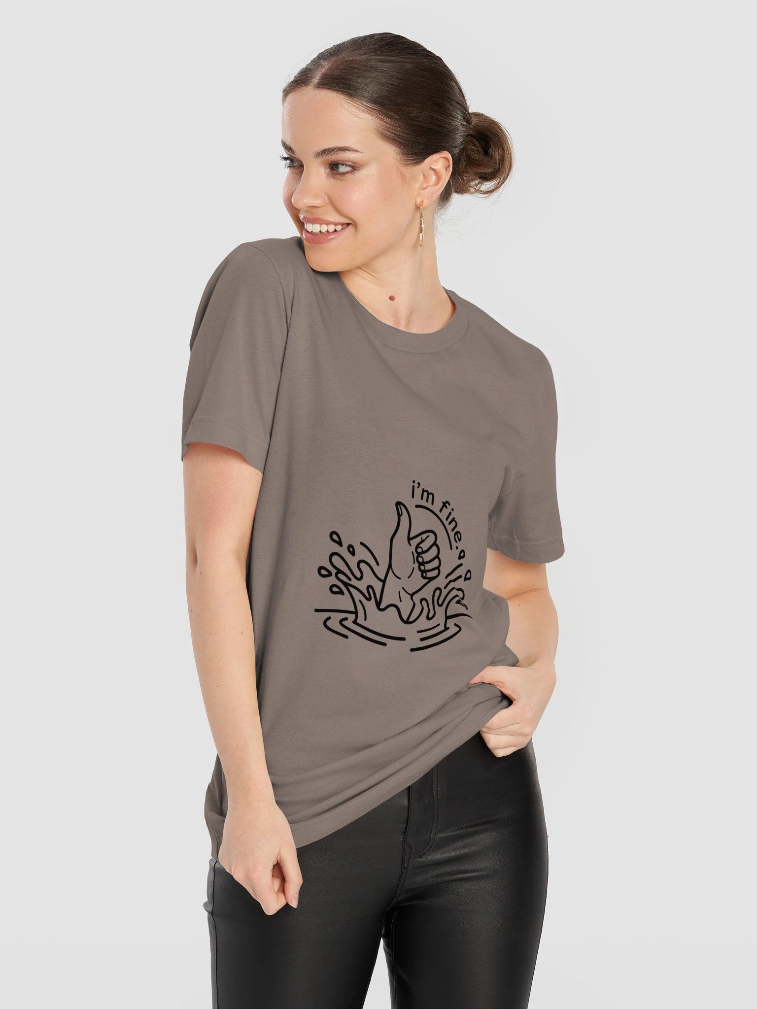 "I'm Fine" Minimalist Line-Art Graphic Tee product image (58)