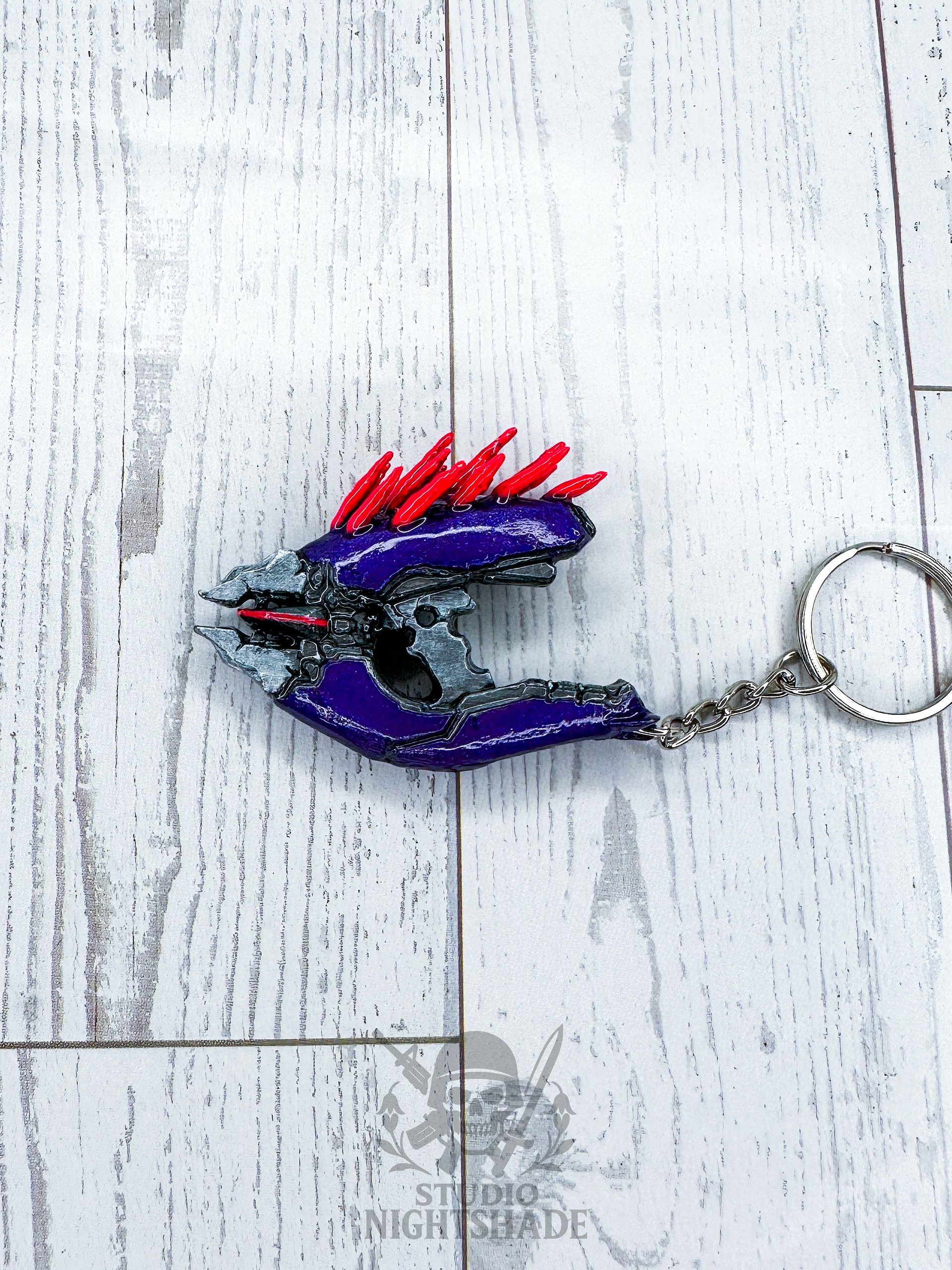 Halo Needler Mini Keychain Hand Painted UV Reactive product image (3)