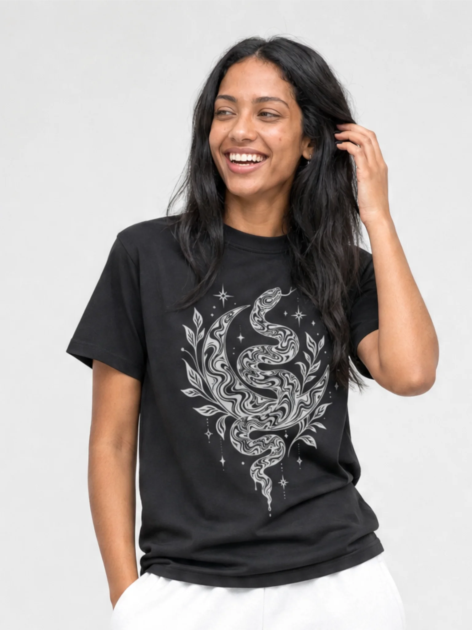 Celestial Snake Graphic T-Shirt product image (2)