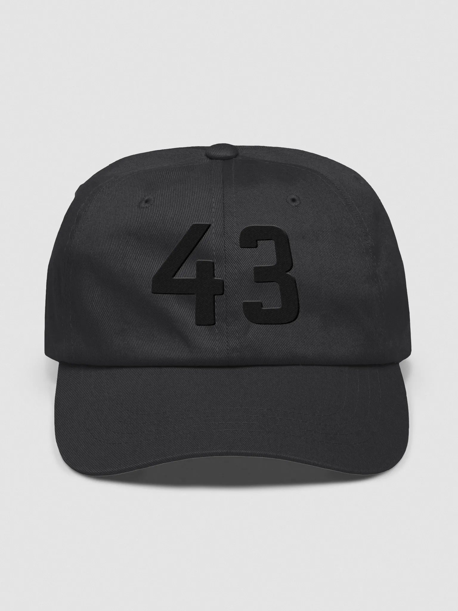"43" Embroidered Hat (Blackout) product image (1)