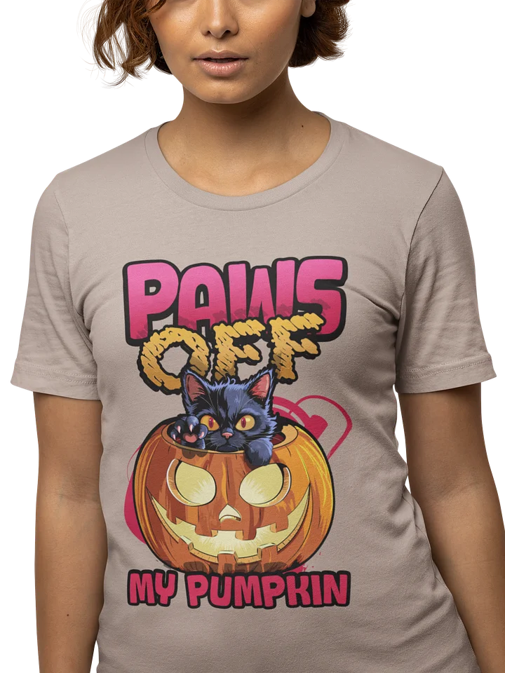 Paws Off My Pumpkin - Funny Black Cat Lover Halloween Shirt product image (2)