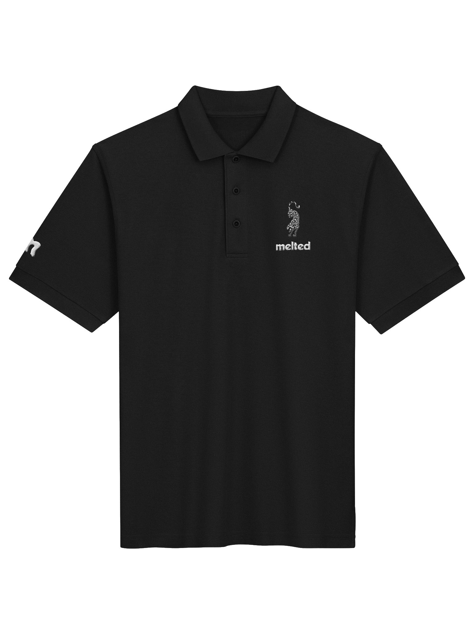 MELTED TIGER STYLE GOLF SHIRT - BLACK product image (1)