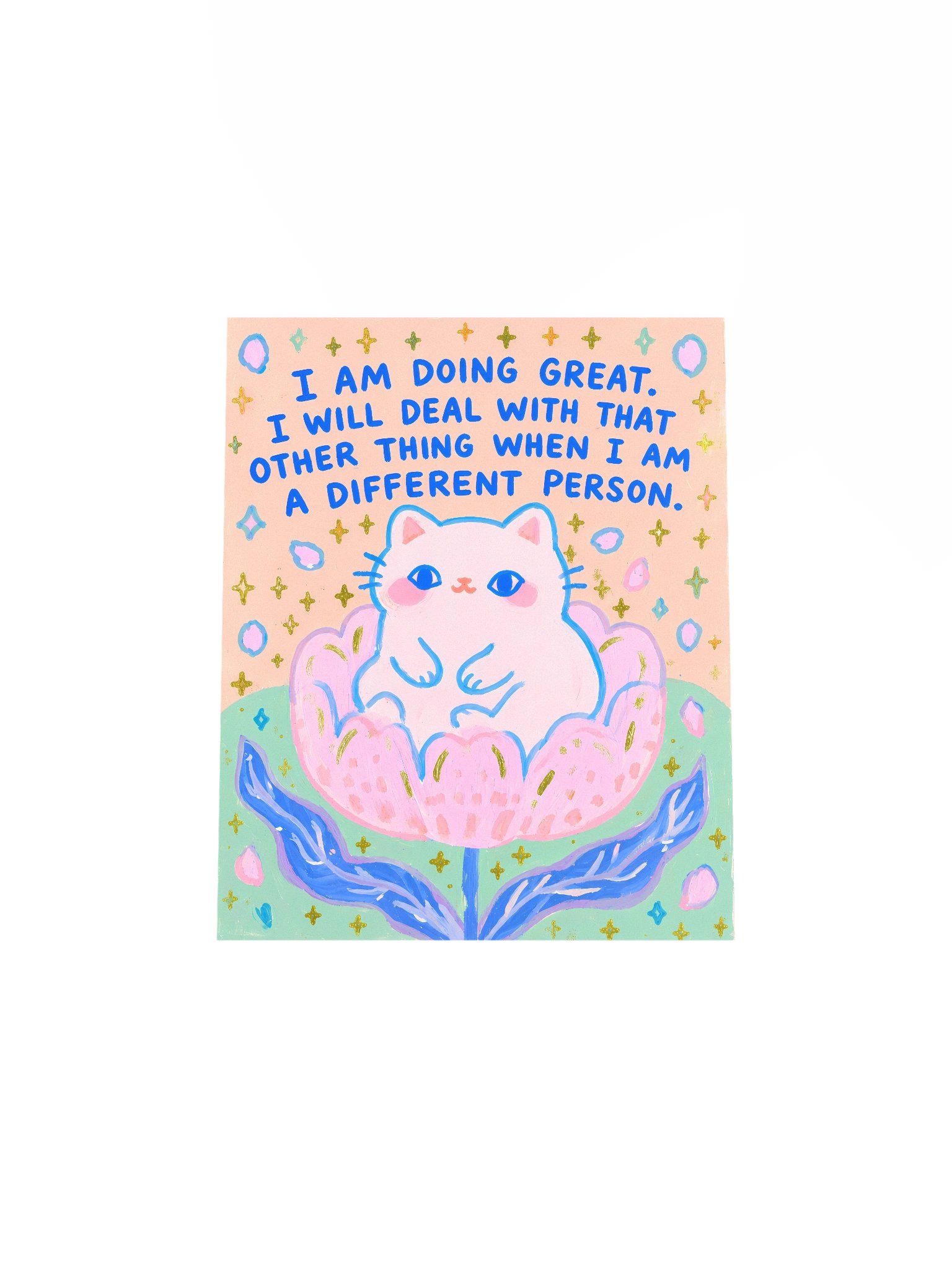 I Am Doing Great Pink Cat Poster product image (16)